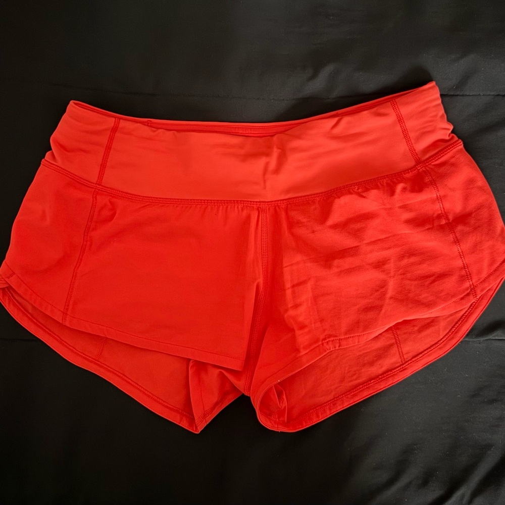 Lululemon Speed Up Shorts 2.5” - Orange/Red - Size 4